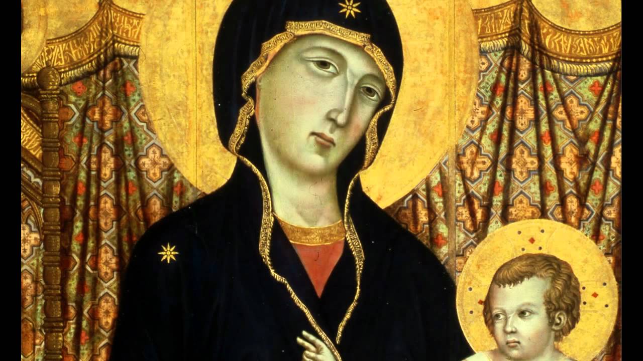 杜奇歐：〈端坐寶座的聖母與聖嬰及六位天使〉