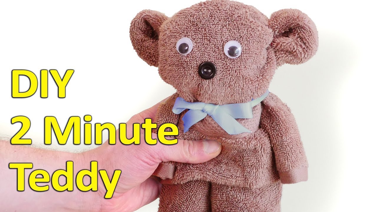 【動動手玩創意】只要兩分鐘，用毛巾摺出超可愛泰迪熊